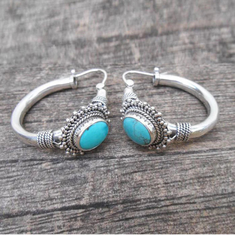 Chic™ | Retro Turquoise Earrings by Rose & Oliver - product image 4