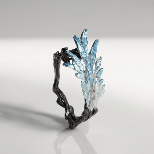 Blue Crystal Whisper Ring - (Adjustable) by Rose & Oliver - product image 1