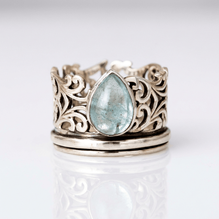 Silver Labradorite Vintage Ring by Rose & Oliver - product image 1
