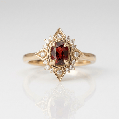 Gold Ruby Diamond Vintage Ring by Rose & Oliver - product image 1