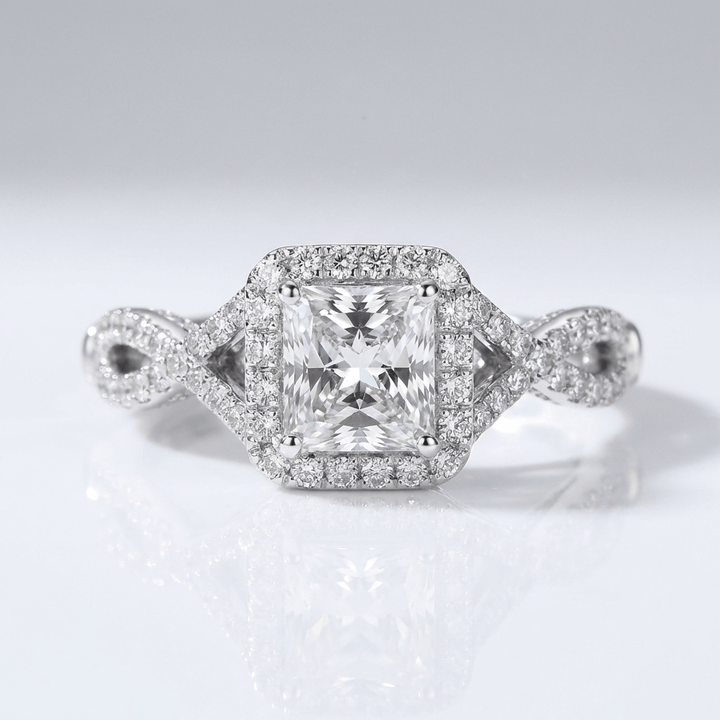 Silver Cushion Diamond Trilogy Ring by Rose & Oliver - product image 1