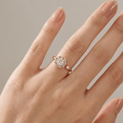 Diamond Cluster Ring - (Adjustable) by Rose & Oliver - product image 4