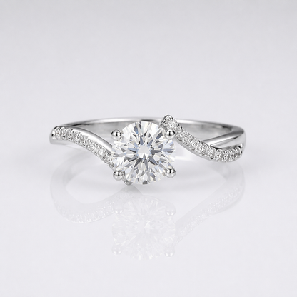 Round Zirconia Silver Infinity Ring by Rose & Oliver - product image 1