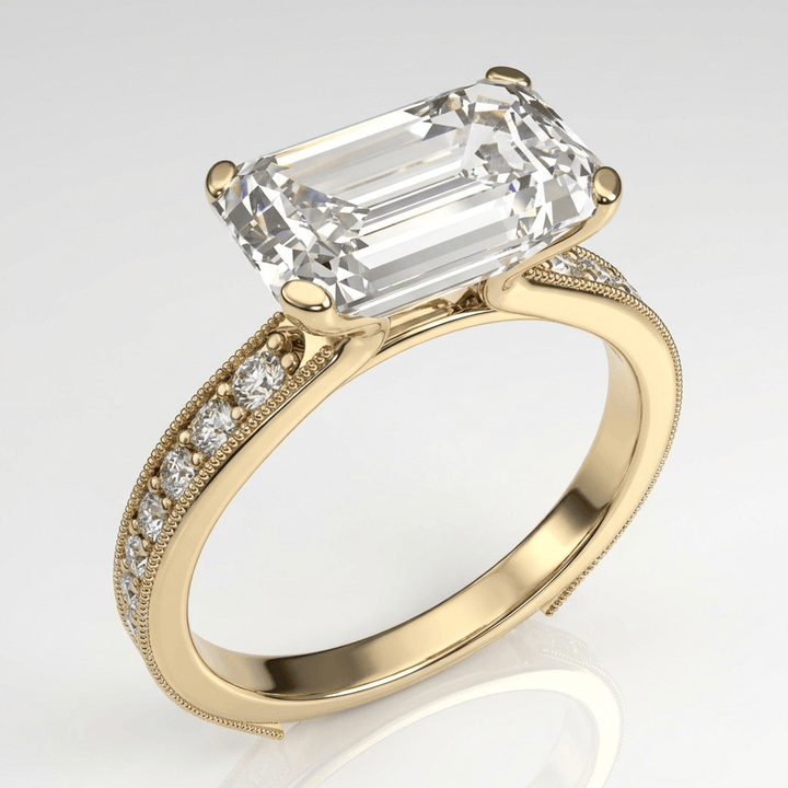Emerald Cut Zirconia Gold Vintage Ring by Rose & Oliver - product image 1
